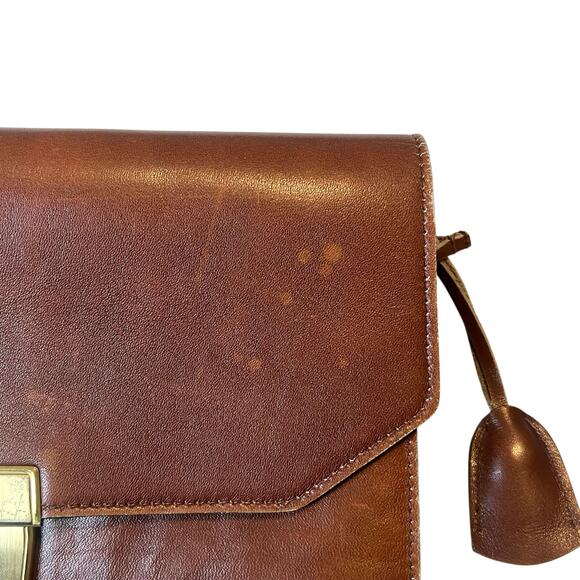 Vintage Gary's Of California Brown Leather Clutch Envelope Bag Wallet - Picture 3 of 16
